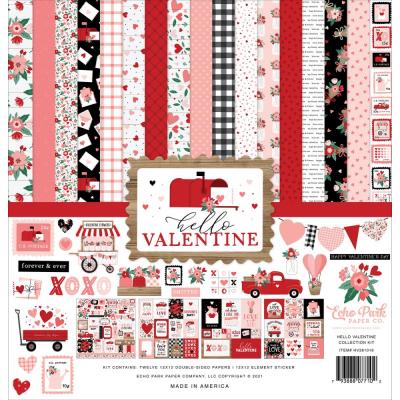 Echo Park Hello Valentine Designpapier - Collection Kit